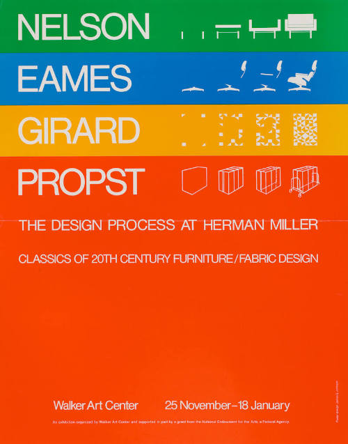 Nelson/Eames/Girard/Propst: The Design Process at Herman Miller exhibition poster