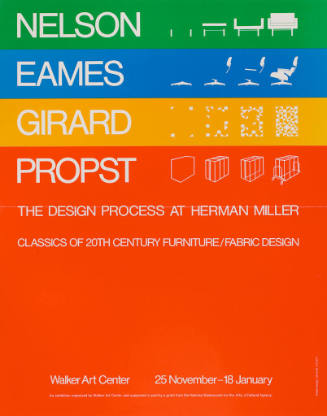 Nelson/Eames/Girard/Propst: The Design Process at Herman Miller exhibition poster