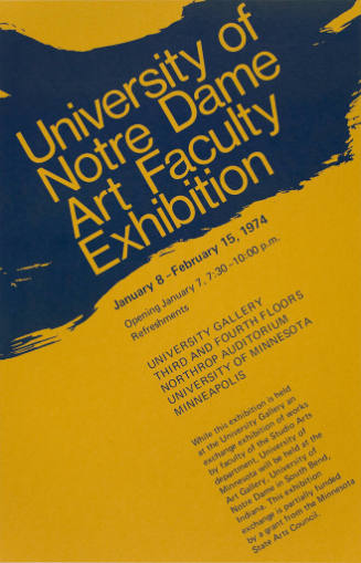 Poster (University of Notre Dame Art Faculty Exhibition)
