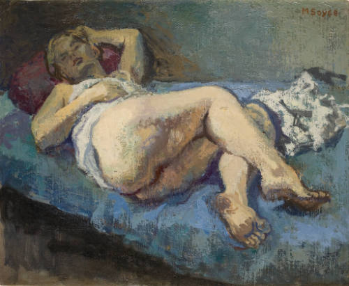 Nude on a Blue Couch