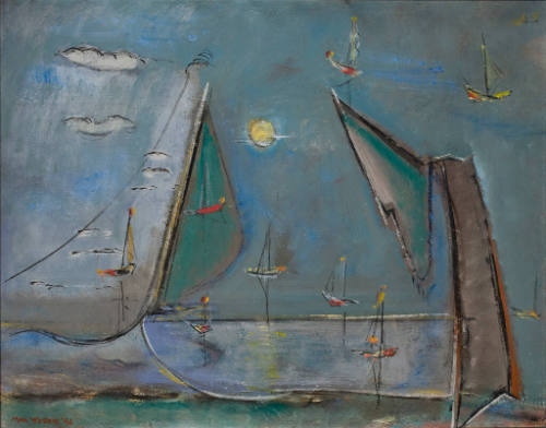 Moonlight Fantasy - Sailboats