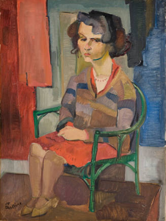 Girl in a Green Chair