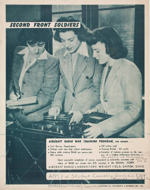 Second Front Soldiers: Aircraft Radio War Training Program, for Women