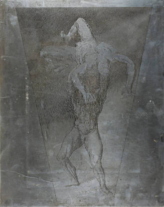 Wrestlers #4 (etching plate)