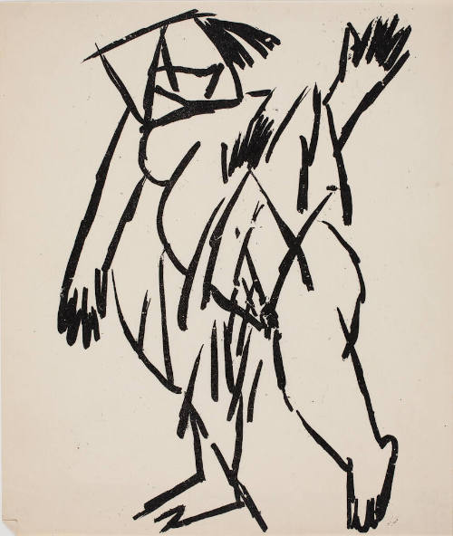 Female Nude, Waving