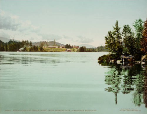 Rustic Lodge and Indian Carry, Upper Saranac Lake, Adirondack Mountains