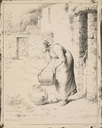 Femme Vidant un Seau (Woman Emptying a Pail)