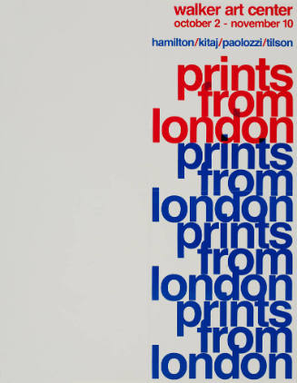 Prints from London (Walker Art Center exhibition poster)