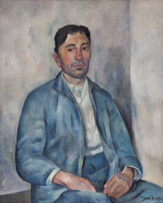 Seated New Mexican with Light Blue Coat