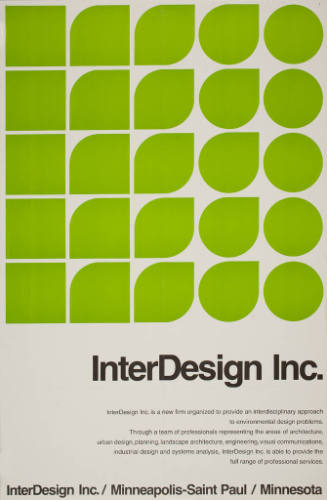 Poster (announcing the organization of Inter Design Inc.)