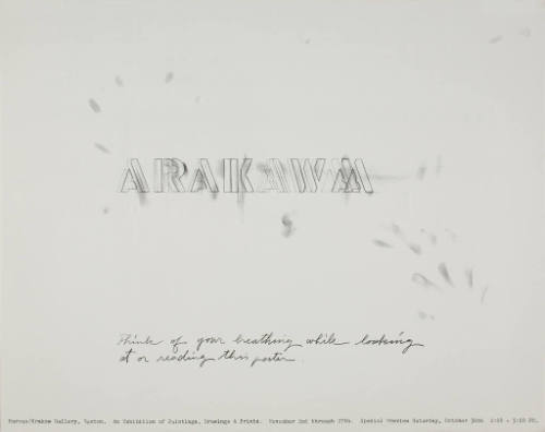 Arakawa/An Exhibition of Paintings, Drawings, and Prints, 1971