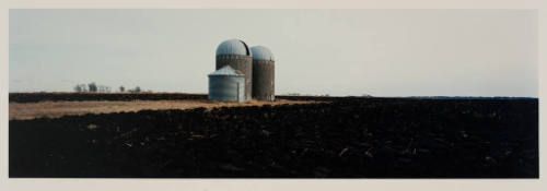 Silos, Tilled Field, Webster County, Iowa