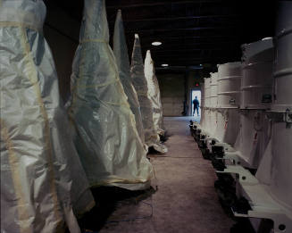 Peacekeeper missile W87/Mk-21 Reentry Vehicles (warheads) in storage, F. E. Warren Air Force Base, Cheyenne, Wyoming