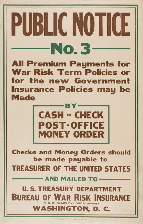 PUBLIC NOTICE No.3 - All Premium Payments [...]