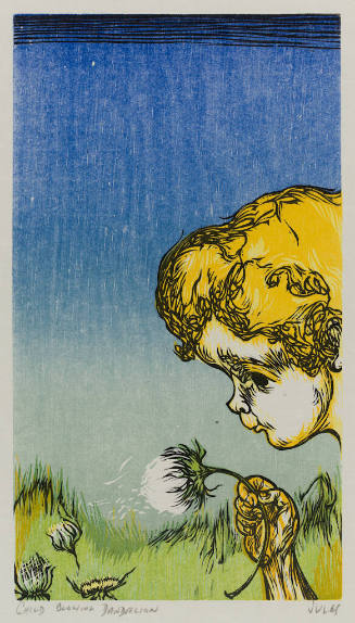 Child Blowing Dandelion