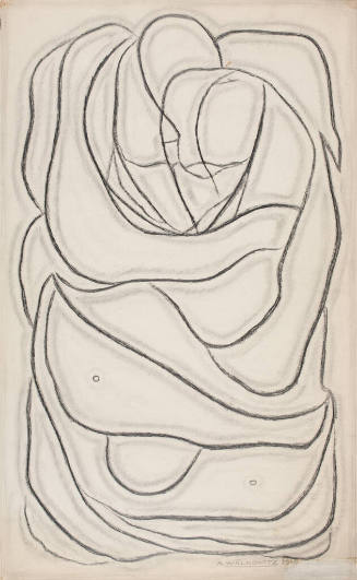 Untitled (large pencil study of figures)
