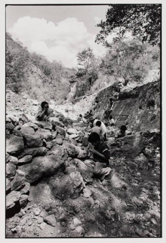 Gold miners looking for gold nuggets, Nicaragua