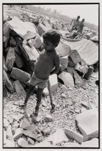 Stone quarry worker, India