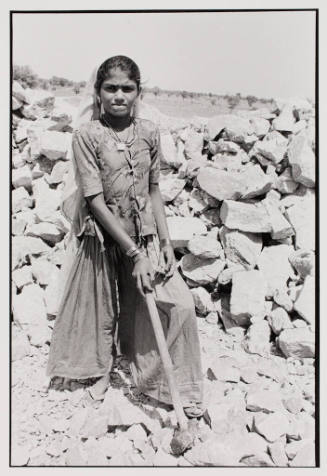 Stone quarry worker, India