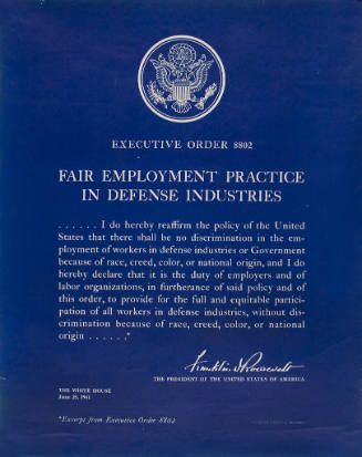 Executive Order 8802: Fair Employment Practice in Defense Industries