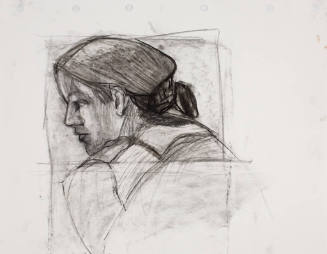 no title (Jennifer head study - facing left with hand)