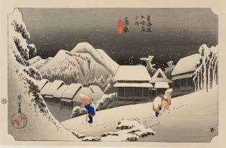 Kanbara yoru no yuki (Night Snow at Kanbara)