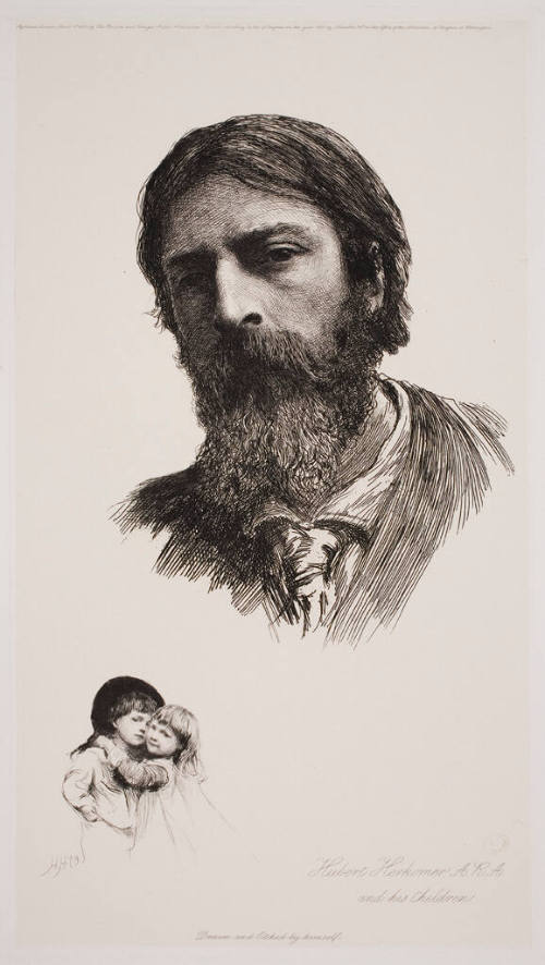 Self-Portrait with Sketch of the Artist's Children