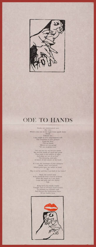 Ode to Hands (from 8 Poems)