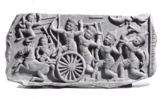 Relief scene from Mahabharata