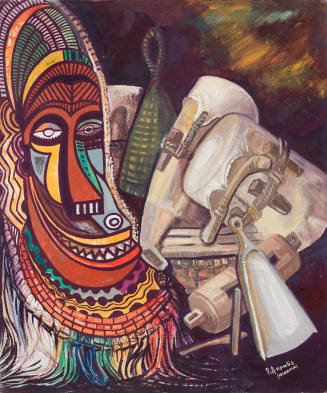 Musical Instruments and Dancing Terrible Masks (Agabaidu)