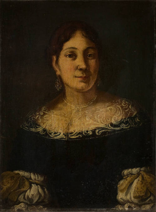 Untitled (Portrait of a Lady in Black Dress with Lace Collar)