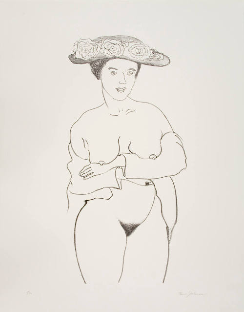 Nude with Flower Hat