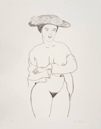 Nude with Flower Hat