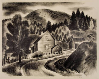 untitled (country road with house on left)