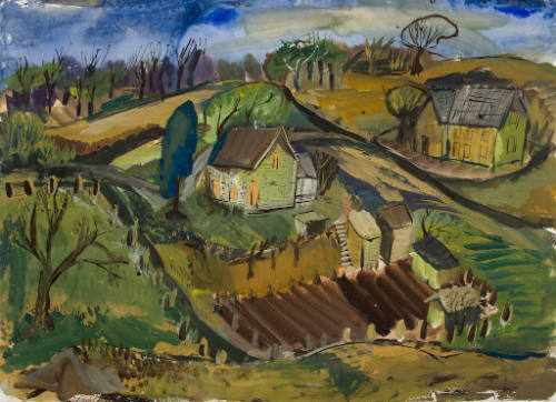 untitled (farms on a country road)