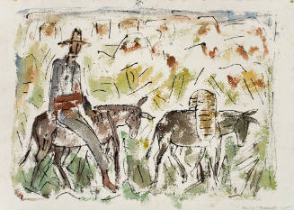 Untitled (man with 2 donkeys, Mexico)