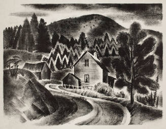 untitled (country road with house on right)