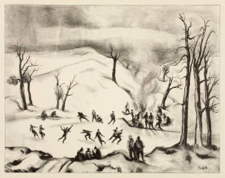 (Winter Scene with Iceskaters)