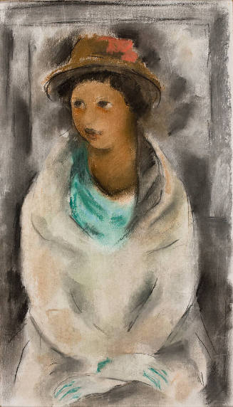 (seated young woman)