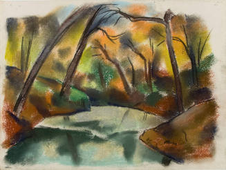 Untitled (Landscape w/trees & river)
