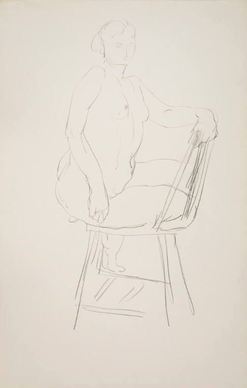 Female Nude Seated on Chair