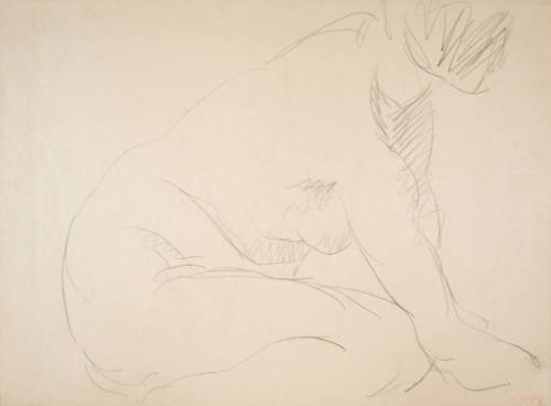 Reclining Female Nude (four fragments)