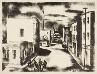 (Street Scene with People)