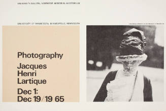 poster for Photography: Jacques Henri Lartique 12/1-12/19/65