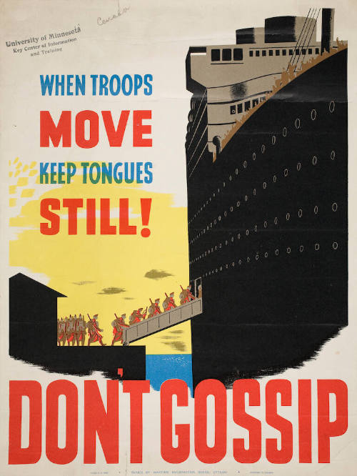 When Troops Move Keep Tongues Still! Don't Gossip