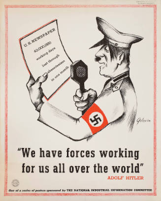 "We have forces working for us all over the world" Hitler