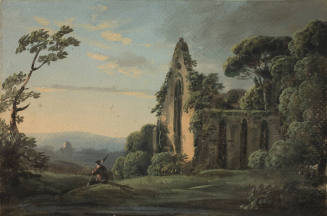 Landscape with Figure and Church Ruins