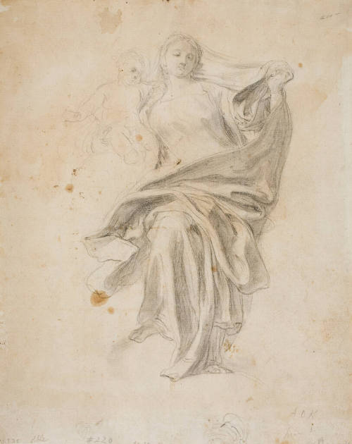 The Virgin and Child (verso: The Virgin and Child and Saints in Glory)