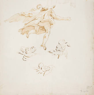 Study of Angel and Several Putti Heads