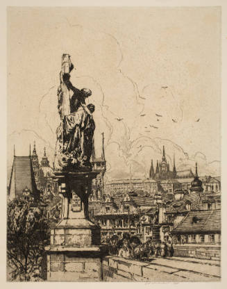 View from Charles IV Bridge of Prague